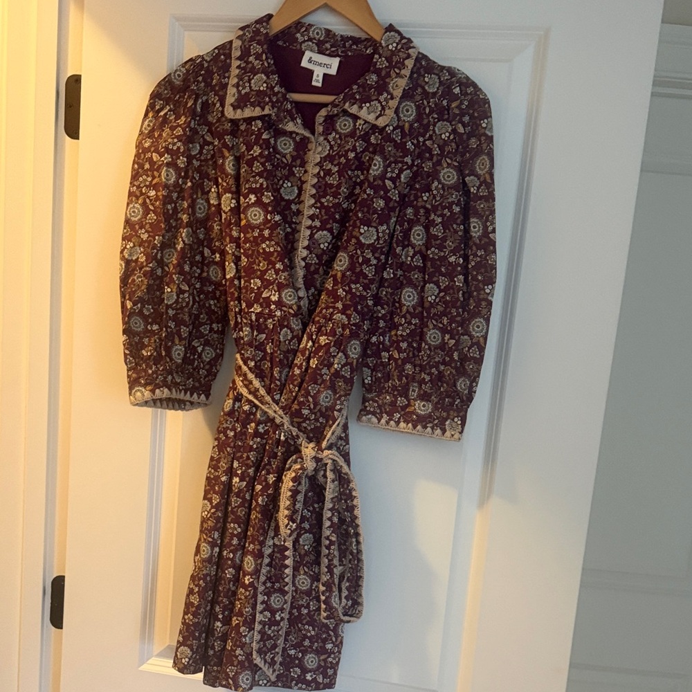Floral Mini Dress with Puff Sleeves